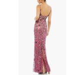 Mac Duggal Floral Beaded Column Gown in Raspberry, Size 2 New w/Tag Photo 3