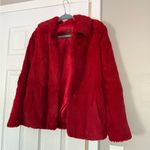 Bernardo  Collection Red Fur Jacket Christmas Holidays Photo 4