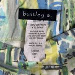 Bentley A Pants Womens 4 Blue Yellow Scenic Print Cropped Capri Bohemian Coastal Photo 5