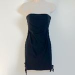 EXPRESS 🆕  strapless lace up sides mini dress stretchy size 4 black Photo 2