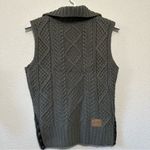 Diesel  Vintage Gray Cowl Neck Cable Knit Sweater Wool Vest Fisherman Grunge XL Photo 9