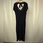 Abercrombie & Fitch NWT  Tie‎ Back Short sleeve Jumpsuit in Black Size Medium Photo 5