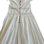 Raga Anthropologie Aviana WHite Eyelet Dress Maxi Cotton Size XS Women's NWOT Photo 5