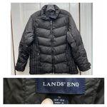 Lands' End goose down filled puffer winter coat women's 1x 16W 18W brown black Photo 1