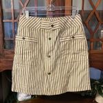 Mara Hoffman  Striped Button Front Skirt Pockets Casual‎ Everyday Cute Career Photo 1
