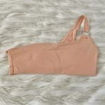 Zaful Nude Tan Light Brown One Shoulder Metal Ring Bikini Top Sz S Photo 1