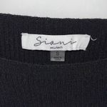 Sioni Milano Black Illusion Sheer Floral Embellished Sleeve Sweater Size Small Photo 6