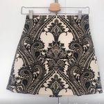 ZARA paisley mini black & white skirt causal business vacation outfit Photo 1