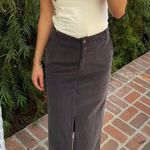 Free People NWOT Gray corduroy midi skirt with a split sz xs Photo 0