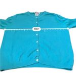 Lilly Pulitzer  Vintage White Label Cardigan Women’s Size MP Turquoise‎ Knit Photo 4