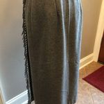 Liz Claiborne Vintage Lizwear Wool Blend Pewter Gray Wrap Skirt Size 8 Photo 5