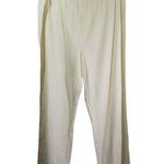 Soft Surroundings New Women's 18 Ivory Cream Wide Leg, Cotton Pants Photo 0