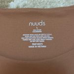 Nuuds caramel tan neutral long sleeve bodysuit women’s size large Photo 6