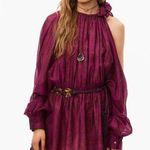 ZARA  LIMITED EDITION PRINTED MINI DRESS 100% cotton Burgundy Size M NEW Photo 0