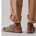 Free People  NIB Beatrice Beaded Flat Sandals / Platino Combo - 7.5 ($98) Photo 2