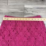 NWT CAROLINE CONSTAS NEW YORK RASPBERRY PINK CROCHET MINI SKIRT SZ‎ XS Photo 5