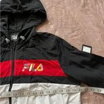 NWT Fila Color Block Hooded Full Zip Women's Lightweight Windbreaker Jacket‎ S Black Photo 8