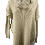 RD Style  Women's Beige Nude Long Sleeve Ribbed Knit Cowl Neck Sweater Top Size M Photo 0