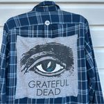 Handmade Reworked Grateful Dead Plaid Flannel Shirt Photo 1