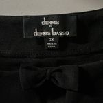 Dennis Basso Size 3X Black Keyhole w/ Bow Detail Crepe Blouse Top Photo 4