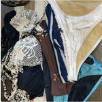 Robin Piccone Navy/Cream  bottoms only- size large Photo 5