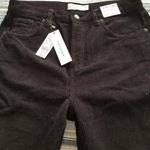 Topshop Black Straight Leg Corduroy High Rise Button Fly Jeans Womens 30/30 US 8 Photo 1