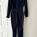 Sézane Heaven Long Sleeve Navy Jumpsuit, Size 34/US 2 Photo 11