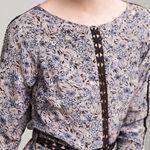 Anthropologie NWT x Ranna Gill Blue Hettie Ladder Lace Side Pockets Romper XS Photo 1