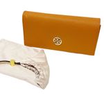 Tory Burch  Authentic Orange Eyeglasses Case Only Sunglasses Case Gold Logo Photo 0