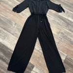 Emma & Michele Emma & Michelle Elegant Jumpsuit Womens 3/4 Sleeve Belted Wide Leg Size M Photo 0