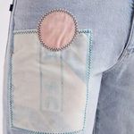 Anthropologie Pilcro High Rise Patchwork Bermuda Shorts Size 28 Light Wash Jorts Photo 1