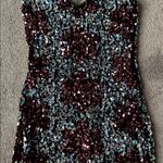 Hot & Delicious  Floral Sequin Mini Dress SIZE M Photo 1