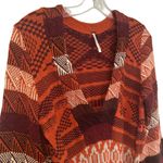 Free People Boho Aztec Patchwork Sweater Dress Women's Small Brown Hippie Dainty Photo 5