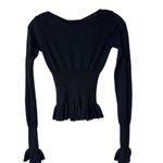 I am gia I.AM.GIA Raven Knit Top in Black XX-Small New Womens Cardigan Photo 7