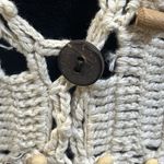 Kenar Vtg Ann Tjian For Open Knit Crochet Vest Medium Petite Boho Festival Photo 8