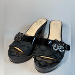Coach   Black Wedge Sandals size 6.5 Photo 2