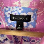Talbots  Classic Cotton Shirt Magic Floral  Large Button Down‎ Preppy Lightweight Photo 4