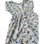Umgee  Blueberry & Lemon Print Ruffled Hem Tie Waist Mini Dress Size‎ Large Photo 7