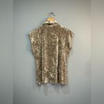 Light Brown Elliott Lauren Crushed Velvet Mock Neck Top Size M EUC Size M Photo 3