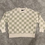 Vans  size small green and cream colored checkered crew neck Photo 1