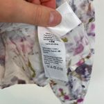 J.Crew  Women's 6 White‎ Floral Square Neck Cinched Waist Top in Kaleidoscope Photo 6