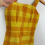 Y2K Plaid Sundress Sz XS Yellow Orange Preppy Clueless Photo 3