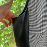 White House | Black Market  Vegan Leather Houndstooth Sheath Dress Size 10. NEW Photo 4