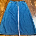 SAG HARBOR SPORT Jean Skirt Blue Denim Back Slit A Photo 5