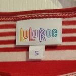 LuLaRoe Red and White Striped Short Sleeve Top Photo 1