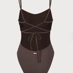 BERLOOK Coffee Ribbed Cross Back One Photo 7