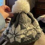 Panache  Grey Gray and White Fair Isle Knit Beanie Warm Outdoor Cozy Photo 3