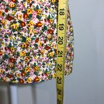 Modcloth NWT Flutter at the Thought Yellow Pink Floral Faux Wrap Blouse Top New Photo 8