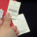 Coldwater Creek NWT Travel Knit Contrast Trim Cardigan Black Coral Large Travel Photo 4