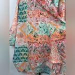 World Market Patchwork‎ Floral Short Sleeve Pastel Open Front Kimono Cardigan Orange Size undefined Photo 4